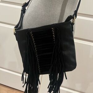 Black Fringe Shoulder Bag